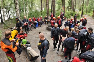 Rafting ve Švýcarsku - piknik